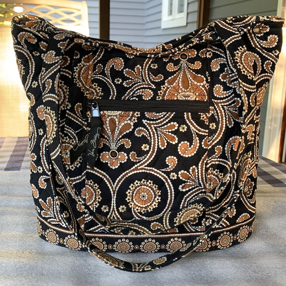 Vintage Vera Bradley shoulder bag. Great fall pattern brown, black & white.